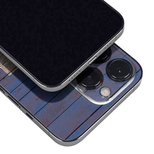 Haiti Flag Dark Wood iPhone 13 Pro Max Skin